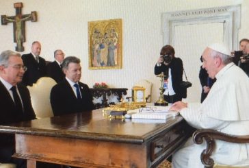 Reunión de Uribe y Santos con Jorge Mario Bergoglio.