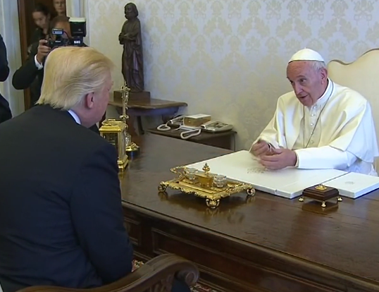 La reunión privada entre el Presidente de Estados Unidos, Donald Trump y el líder de El Vaticano Jorge Bergolio duró 30 minutos.