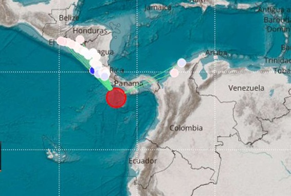 Se sintió en Colombia, Costa Rica y Ecuador, sismo Magnitud 6.1 a 169 km de Panamá.
