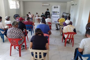 Entrega recomendaciones Gaula de la Policía contra el secuestro y la extorsión a ganaderos y comerciantes de Puerto Giraldo, Ponedera, Atlántico.