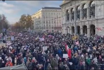 Toda Europa salió a protestar contra las Dictaduras Sanitaria so pretexto de COVID, exigen acabar con el nuevo estado médico policial