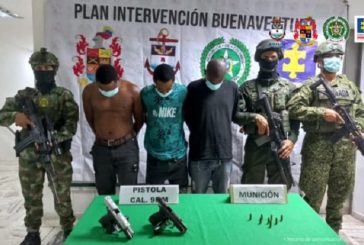 Juez ordena cárcel contra tres de la subestructura criminal Los Espartanos por porte ilegal de armas y municiones