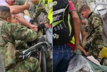 Terrible siniestro vial en sur del Cesar dejó un militar muerto y 6 más heridos