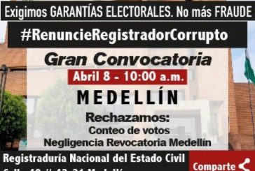 Este viernes a las 10:00 AM ciudadanos se plantan frente a la Registraduria en Medellín contra Alexander Vega, por su actitud sospechosa frente a la revocatoria de Daniel Quintero