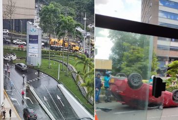 Accidente múltiple se registró este lunes en la Avenida El Poblado de Medellín, varias personas heridas