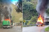 Fascinerosos terroristas vuelven a atacar a la población civil quemando vehículos la vía Ocaña - Sardinata, Norte de Santander