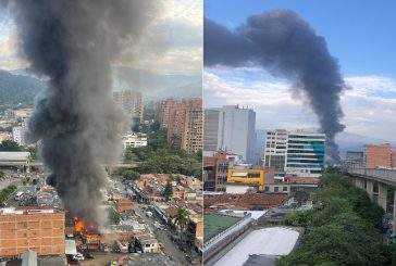 Incendio estructural en el sector de El Naranjal en Medellín