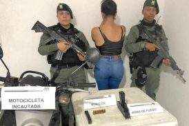 Capturan en Cúcuta a una mujer con una Mini Uzi Subametralladora