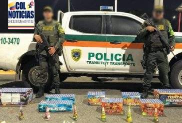 Policía de Córdoba incauta material pirotécnico en los puestos de control