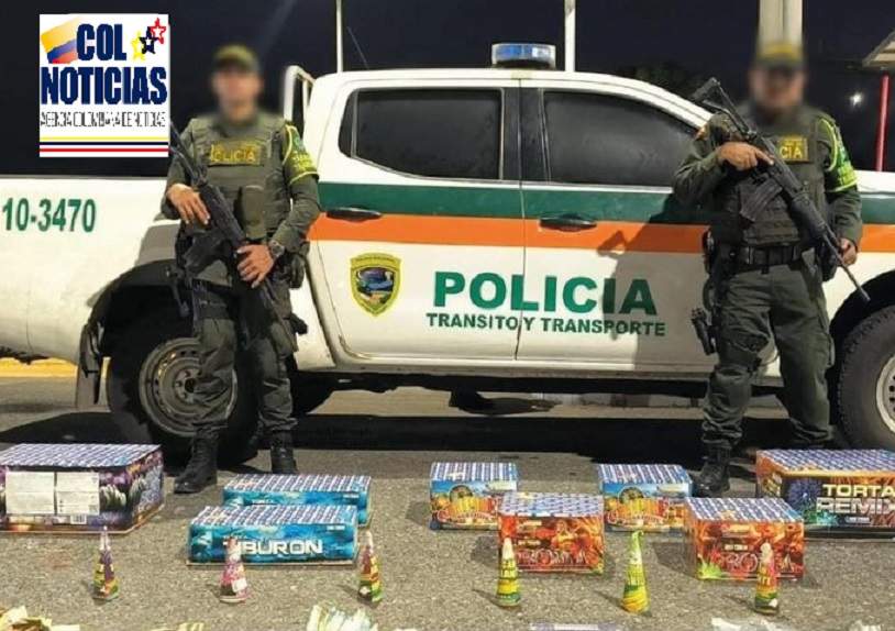 Policía de Córdoba incauta material pirotécnico en los puestos de control